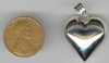1 22x20mm Silver Plated Puffy Heart Pendant